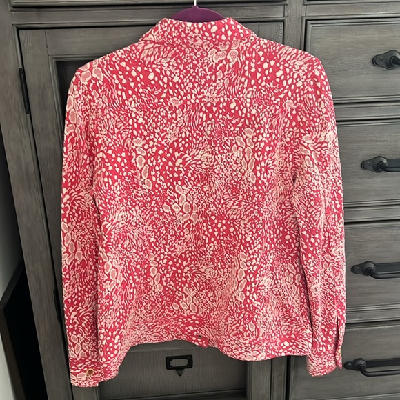 Beautiful red and white size M Isaac Mizrahi Live jacket with gold buttons - Picture 2 of 8